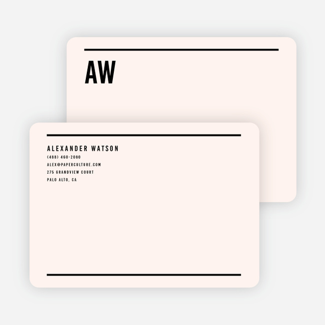 Modern Line Stationery - Pink