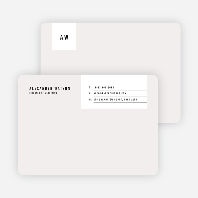 Modern Postcard Notecards - Beige