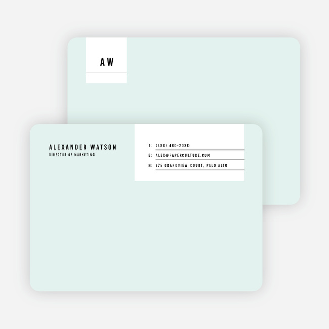 Modern Postcard Notecards - Green