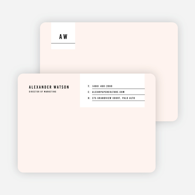 Modern Postcard Notecards - Pink