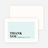 Modern Typography Wedding Thank You Cards - Blue