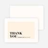 Modern Typography Wedding Thank You Cards - Beige