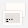 Modern Typography Wedding Thank You Cards - Gray