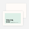 Modern Typography Wedding Thank You Cards - Green