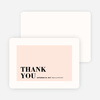 Modern Typography Wedding Thank You Cards - Pink