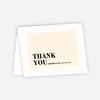 Modern Typography Wedding Thank You Cards - Beige