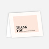Modern Typography Wedding Thank You Cards - Pink