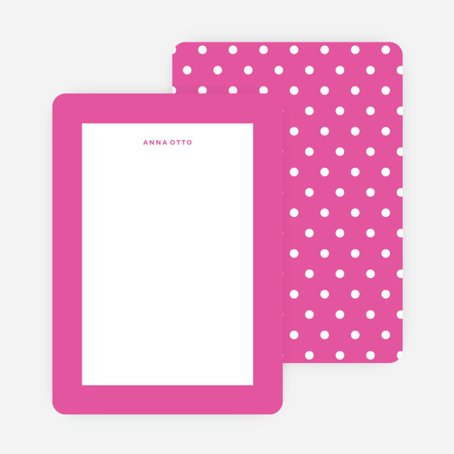 Polka Dot Love Custom Stationery - Purple