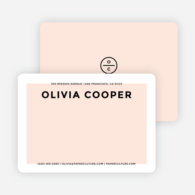 Simply Chic Personalized Stationery - Pink