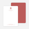 Victorian Cameo Custom Stationery - Red