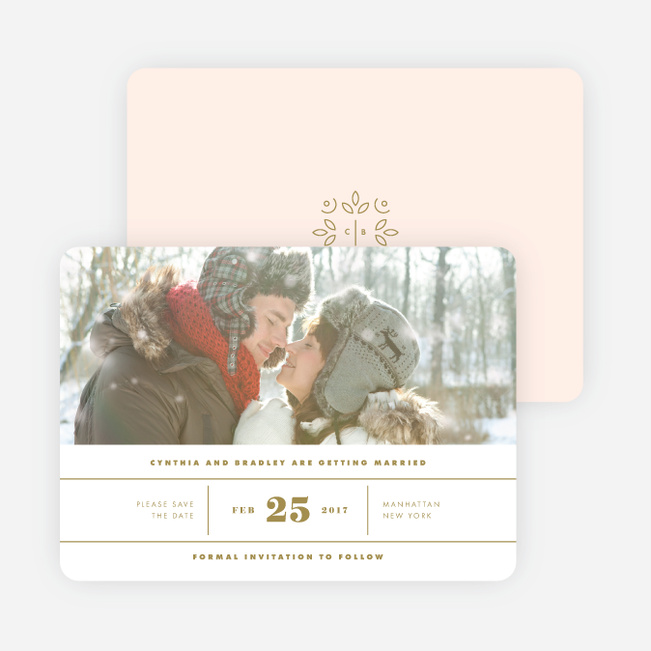Line Up, Be Counted Wedding Save the Date Cards - Pink