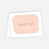 Family Crest Wedding Thank You Cards - Pink