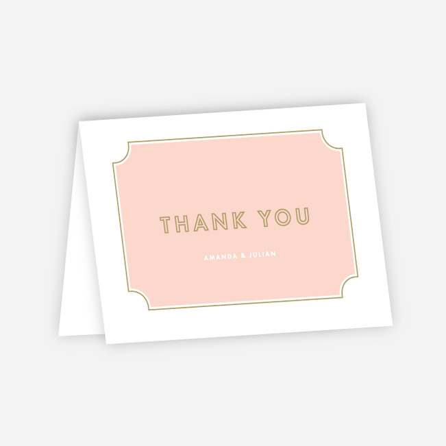Tomorrow’s Crest Wedding Thank You Cards - Pink