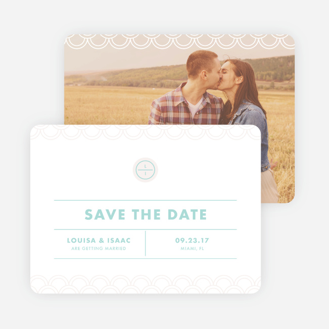 Vogue Imagination Wedding Save the Date Cards - Blue