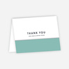Modern and Classic Wedding Thank You Cards - Green