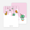 Animal Mobile Baby Thank You Cards - Pink