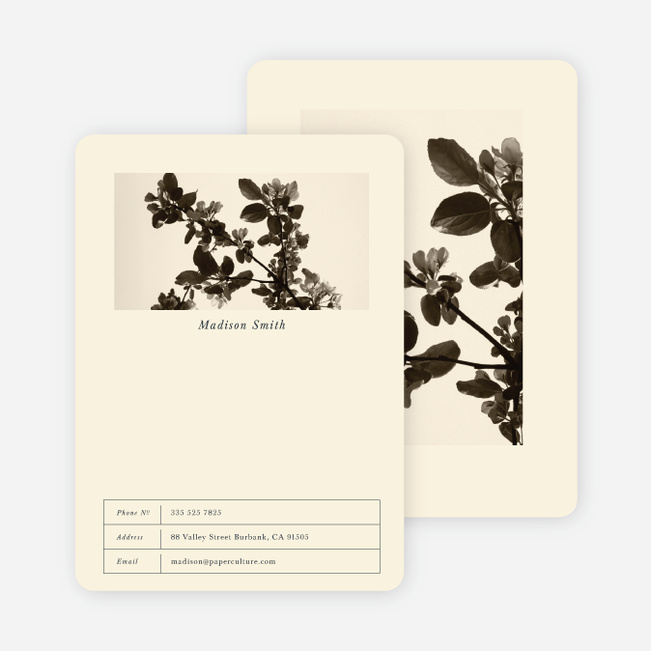 Charcoal Relief Floral Stationery - Black