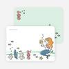 Mermaids Under the Sea Stationery - Orange