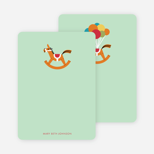 Rocking Horse Kids Stationery - Green