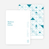 Triangles Galore Personal Stationery - Blue