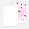 Triangles Galore Personal Stationery - Pink