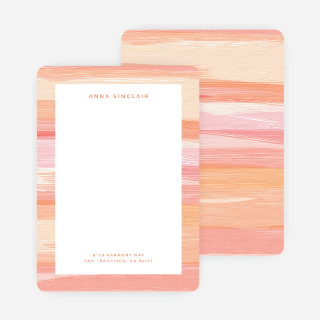 Watercolor Bliss Custom Stationery - Pink