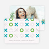 X’s and O’s Modern Valentine’s Cards - Blue