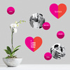 XOXO Hugs and Kisses Photo Wall Stickers - Pink