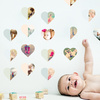 Hearts Abound: 16 Photo Wall Stickers - Beige