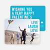 Live Laugh Love Valentine’s Day Cards - Blue