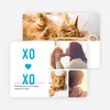 X’s and O’s Photo Valentine’s Day Cards - Blue
