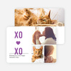 X’s and O’s Photo Valentine’s Day Cards - Purple
