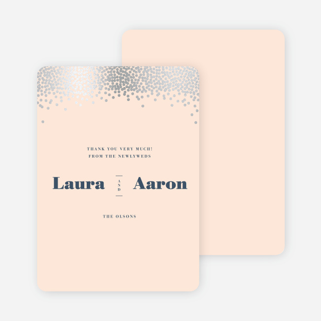 Confetti of Joy Wedding Thank You Cards - Pink