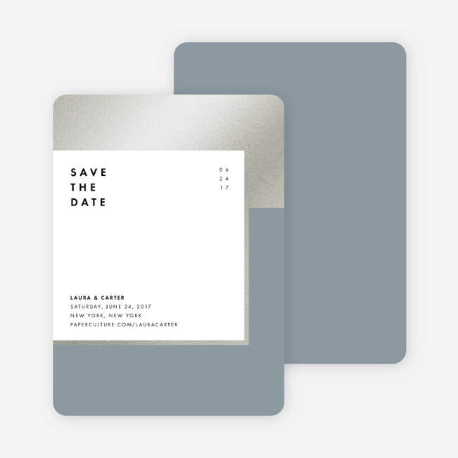 Foil Blocks Save the Dates - Blue