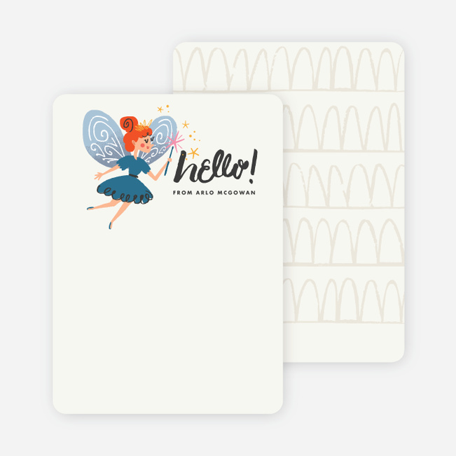 Hello Fairy Kids Stationery - Beige