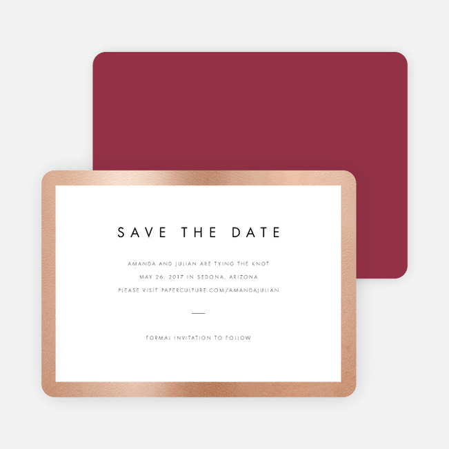 Wedding Frame of Mind Save the Dates - Red
