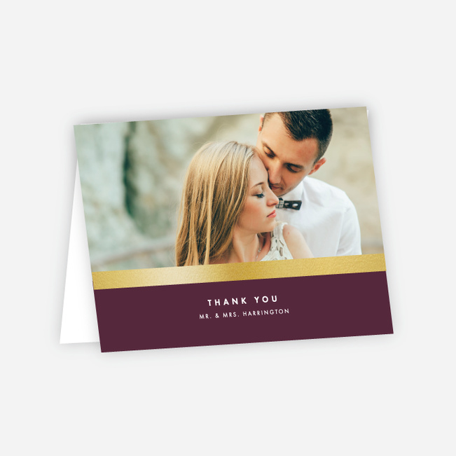 Wedding Frame of Mind Wedding Thank You Cards - Purple
