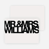 Fortune Favors the Bold Wedding Thank You Cards - Black