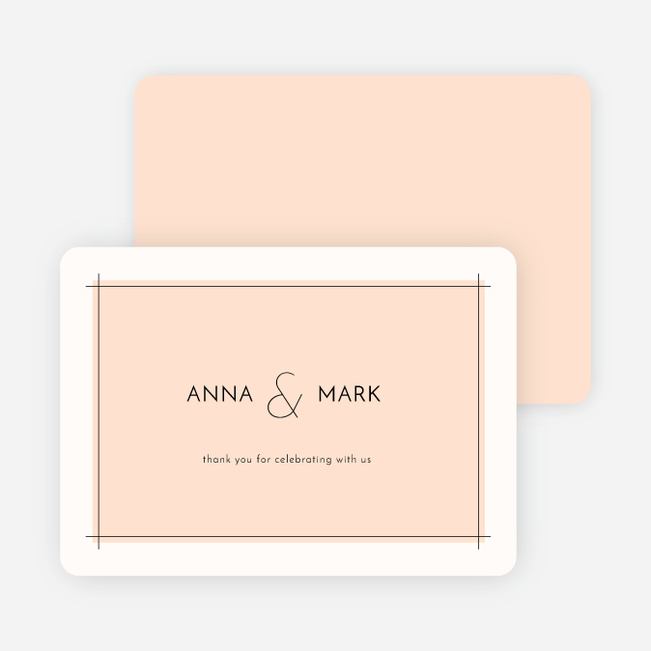 Simple Lines Wedding Thank You Cards Paper Culture