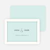 Simple Lines Wedding Thank You Cards - Blue