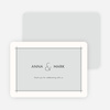 Simple Lines Wedding Thank You Cards - Gray