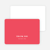 Simply Married Wedding Thank You Cards - Red