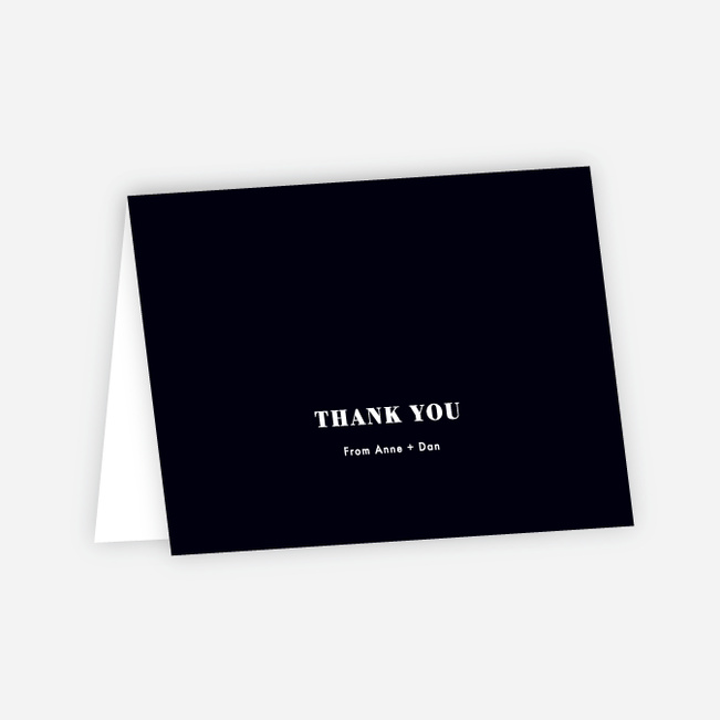 Simply Married Wedding Thank You Cards - White
