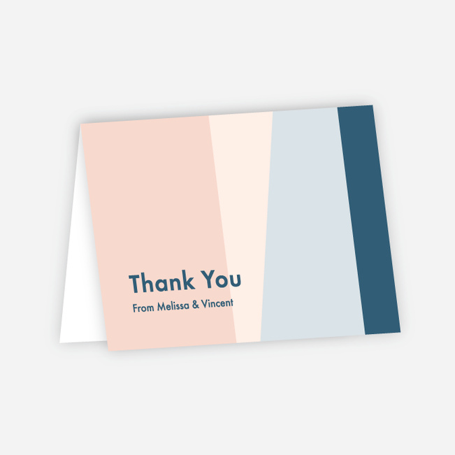 Taking Shape Wedding Thank You Cards - Pink