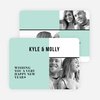Picture Grid New Year Cards - Blue
