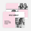 Picture Grid New Year Cards - Pink