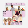 Stars Motif New Year Cards - Purple