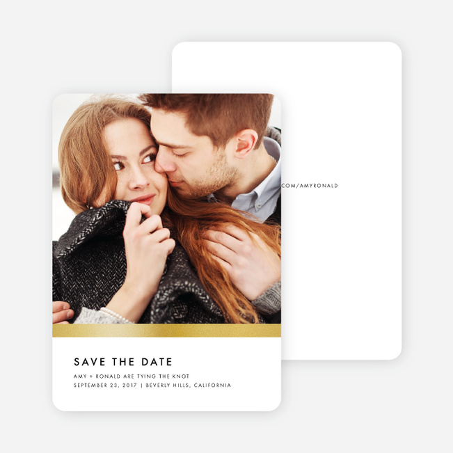 Stripe It Save the Dates - White