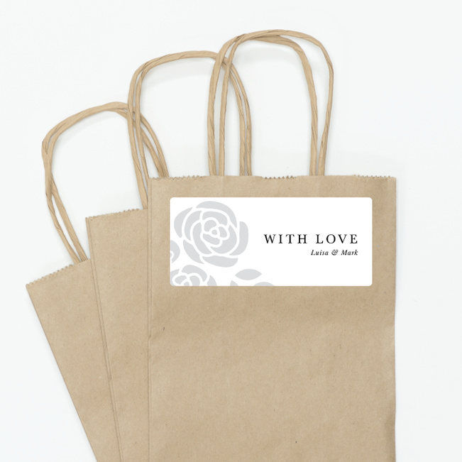 Coming Up Roses Wedding Gift Tags and Stickers | Paper Culture