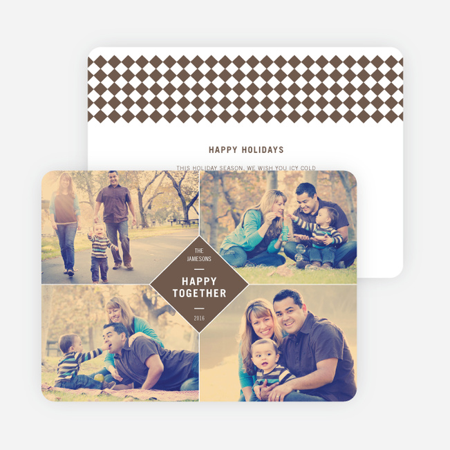 Happy Together Holiday Photo Cards - Brown